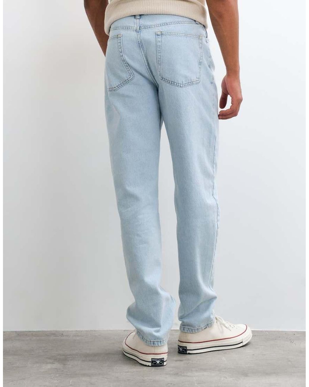 ASOS Blue Straight Leg Jeans for men