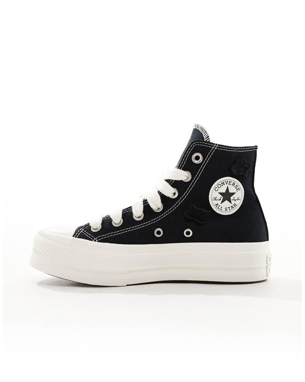 Black and white hi top converse hotsell