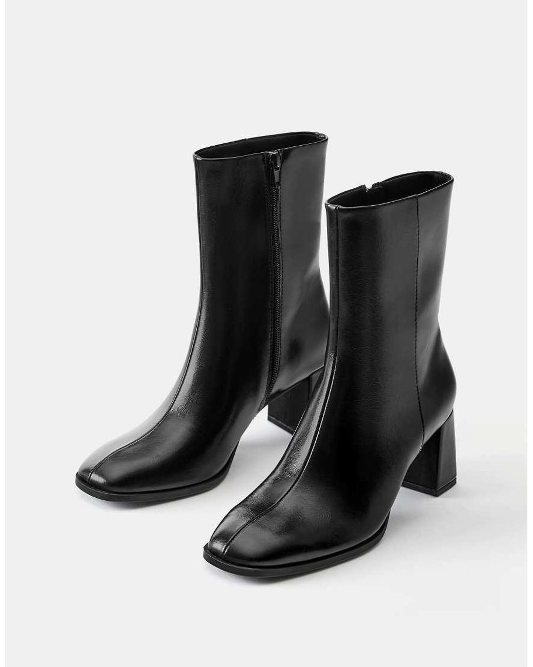 Pull&Bear Black High Heel Ankle Boots