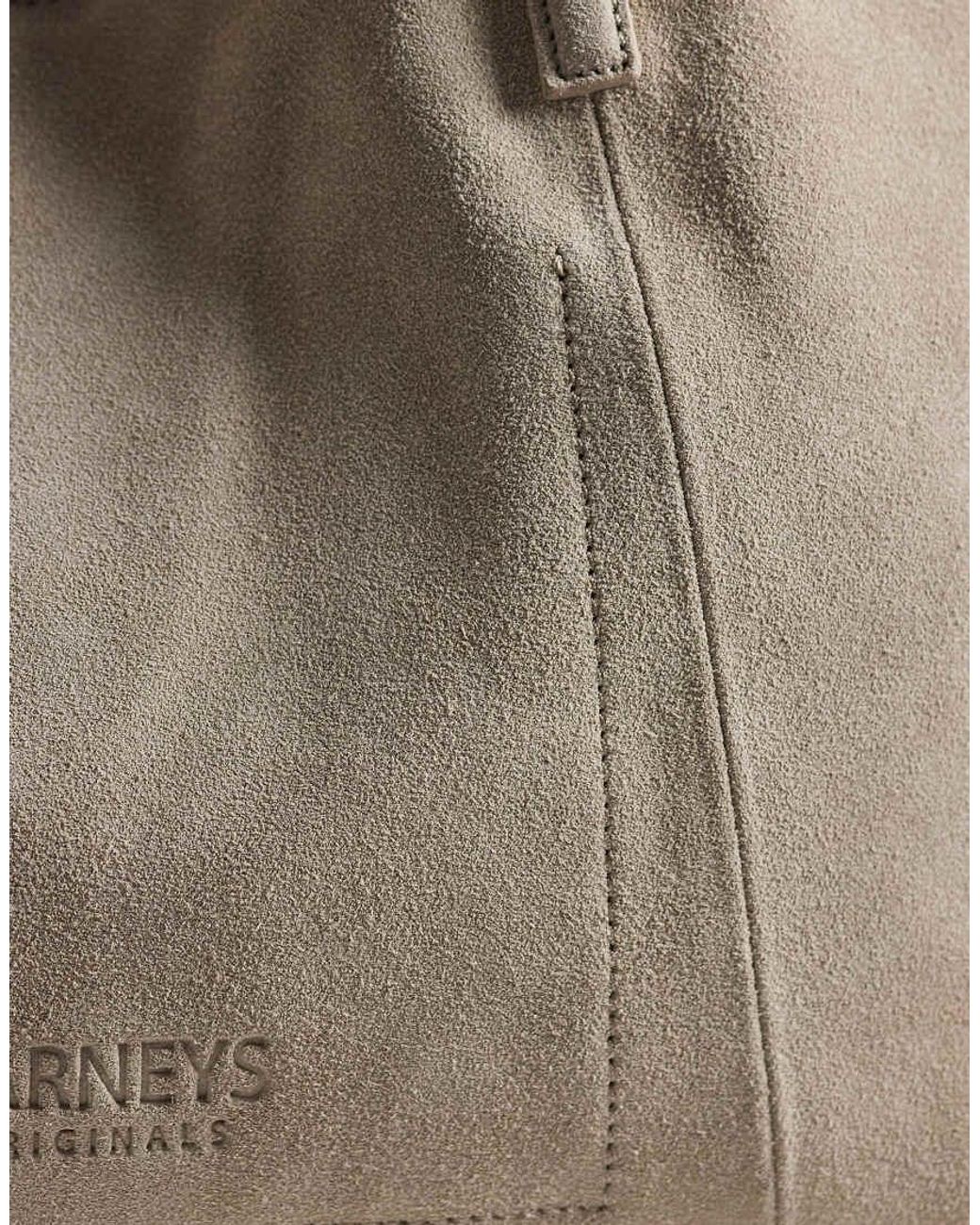 Barney's Originals Natural Real Suede Tote Bag