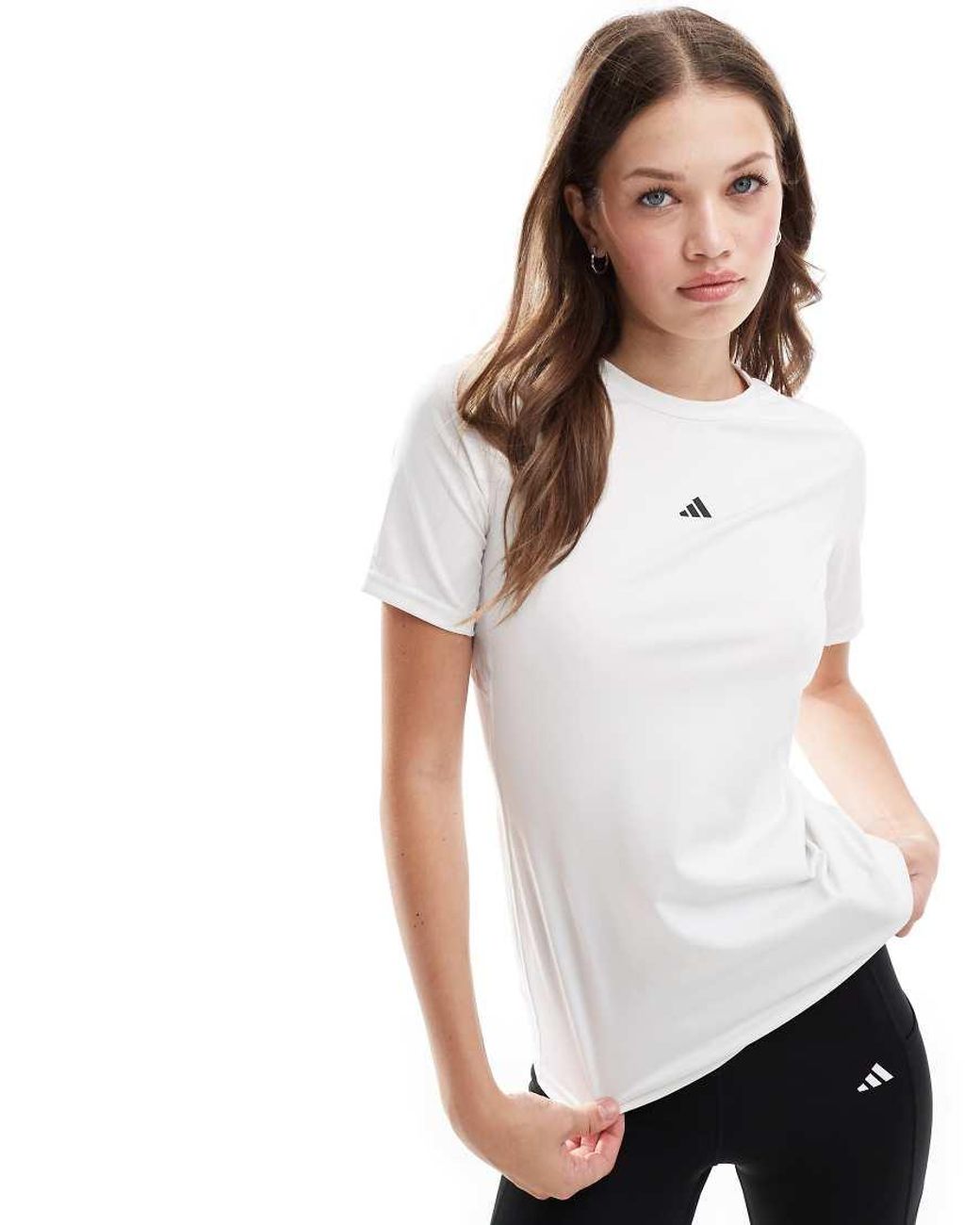 Adidas Originals White Adidas Training Techfit T-Shirt
