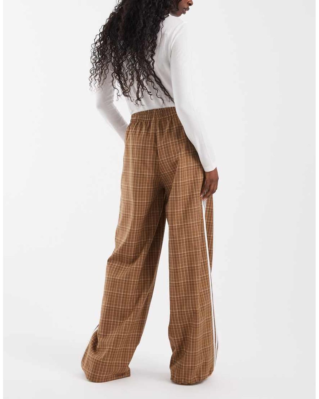 Adidas Originals Blue Check Track Bottoms