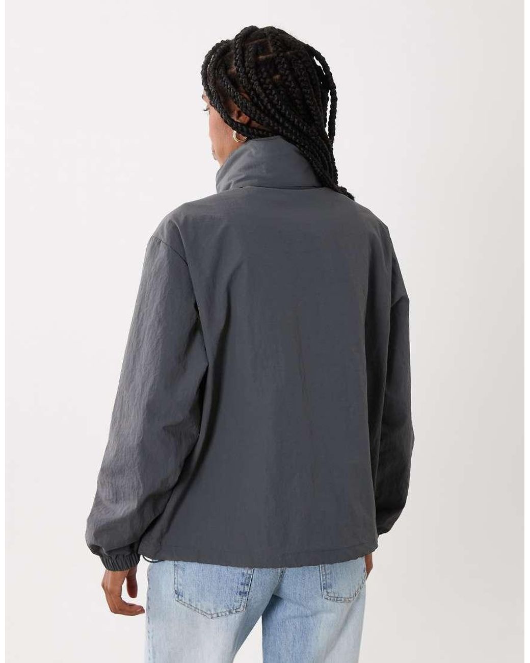 Threadbare Blue Shower Proof Funnel Neck Jacket