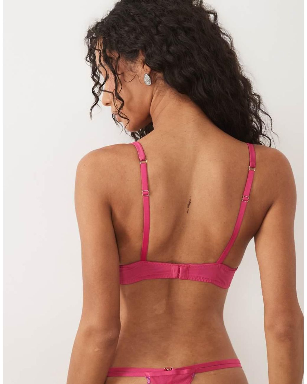 Ann Summers Red Magnetizing Foiled Embroidery Plunge Bra