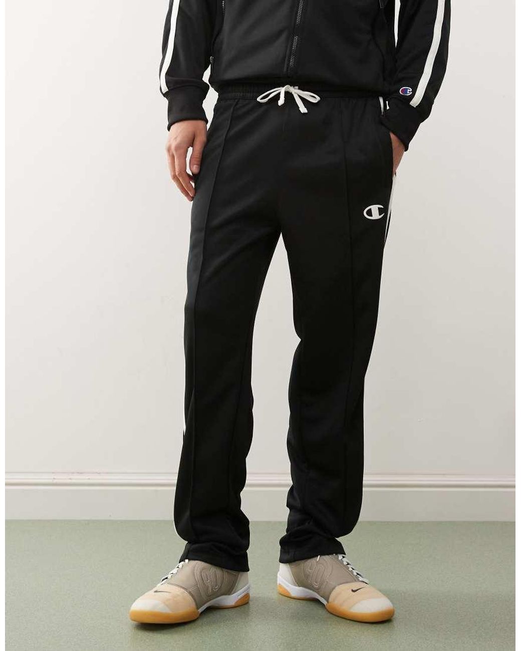 Champion Black Straight Hem Pants for men