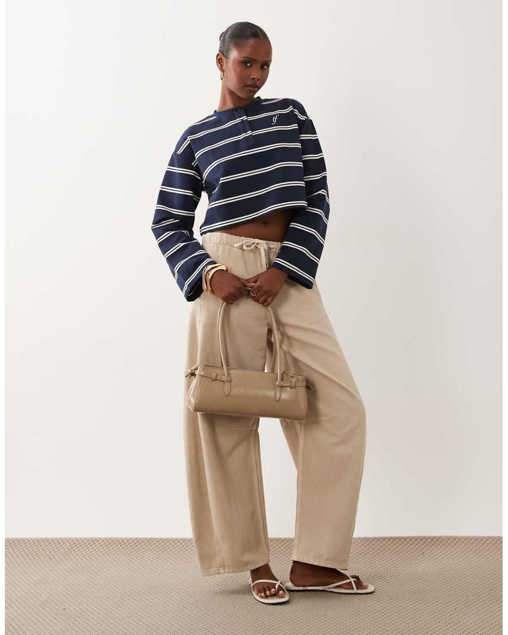 The Frolic Blue Exclusive Cotton Rich Long Sleeve Button Down Top