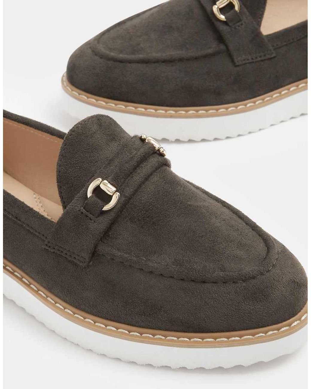 Yours Clothing Natural Faux Suede Snaffle Loafers