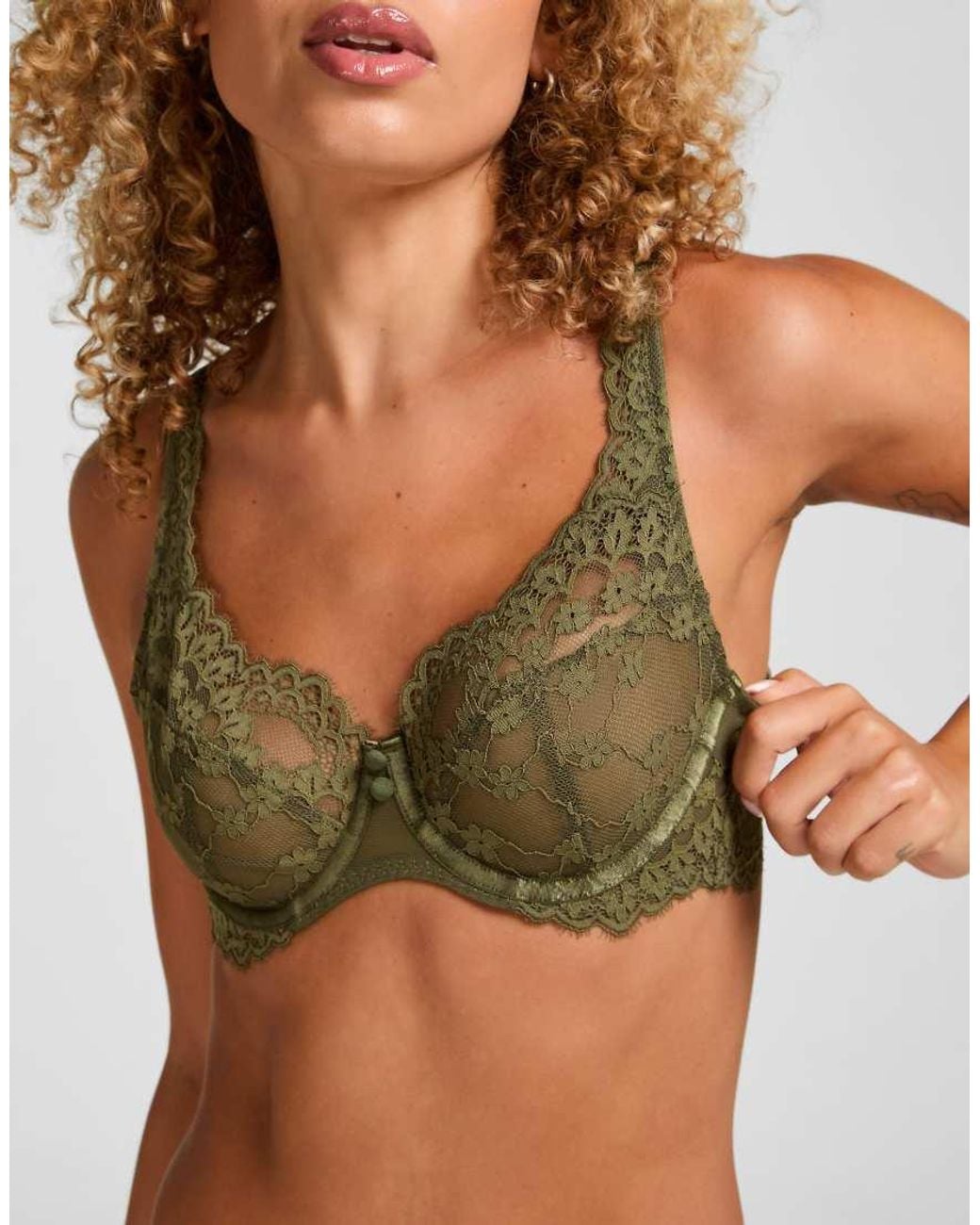 Hunkemöller Brown Daisy Non-Padded Underwired Bra