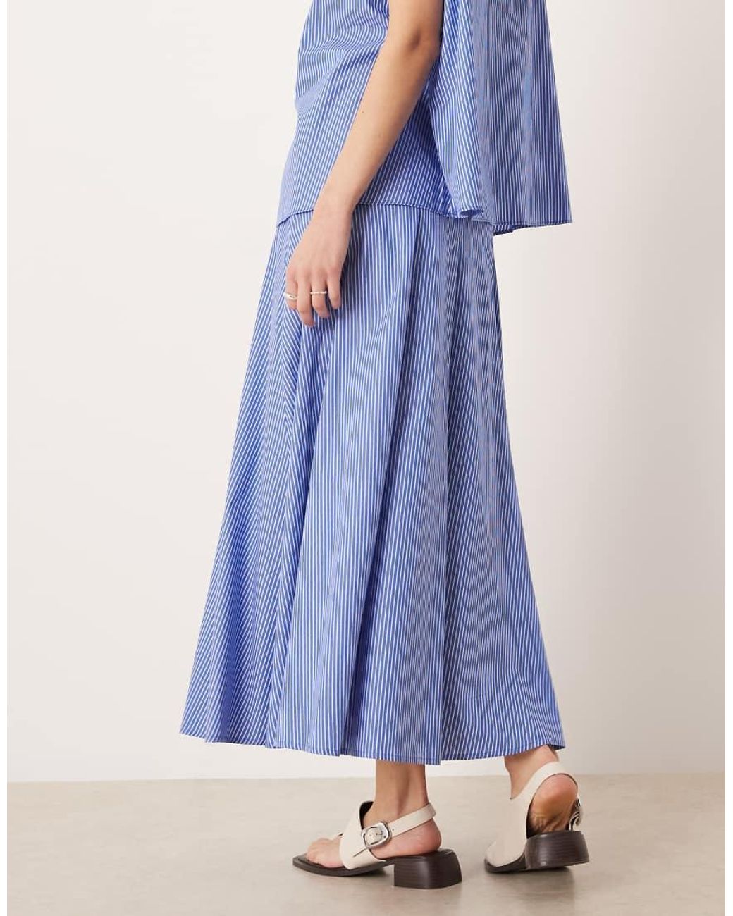 Glamorous Blue Low Rise Midaxi Skirt