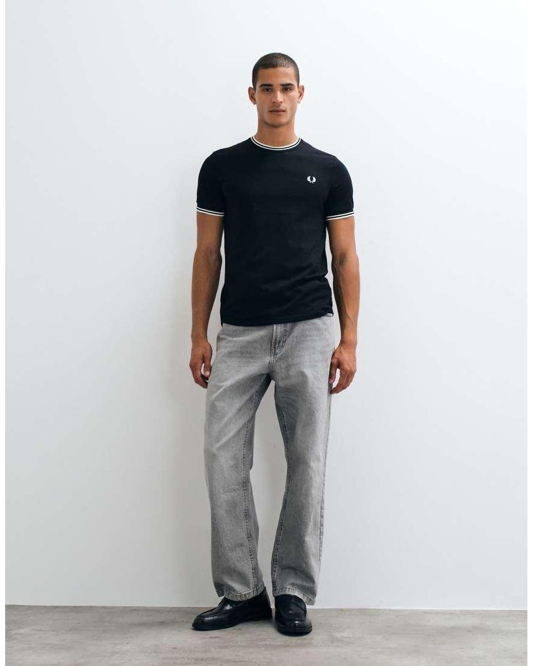 Fred Perry Black Twin Tipped T-shirt for men