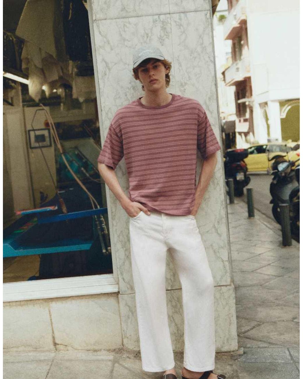 Pull&Bear Green Tapered Jeans for men