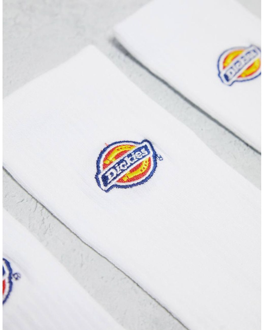 Dickies White Valley Grove 3 Pack Crew Socks for men