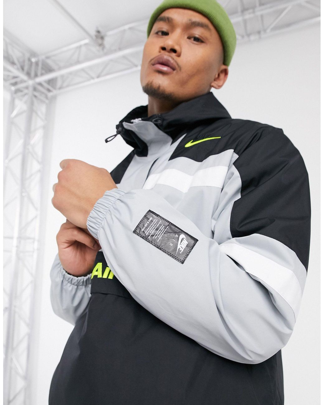 Nike Air Half zip Overhead Woven Jacket in Grey for Men Lyst UK