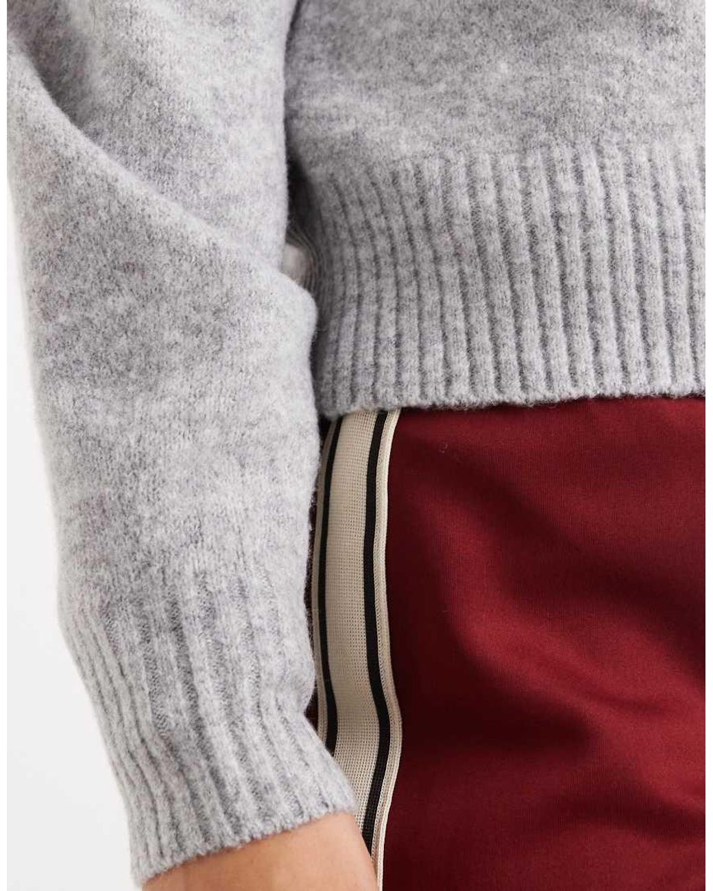 Vero Moda Red Soft Oversized V-neck Jumper