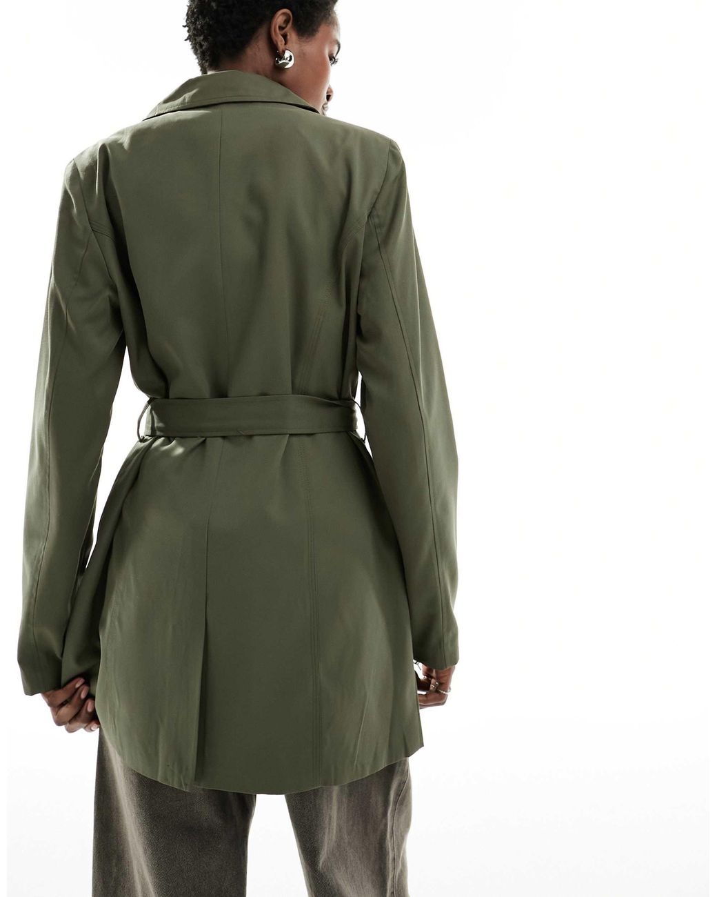 ONLY Green Trench Coat