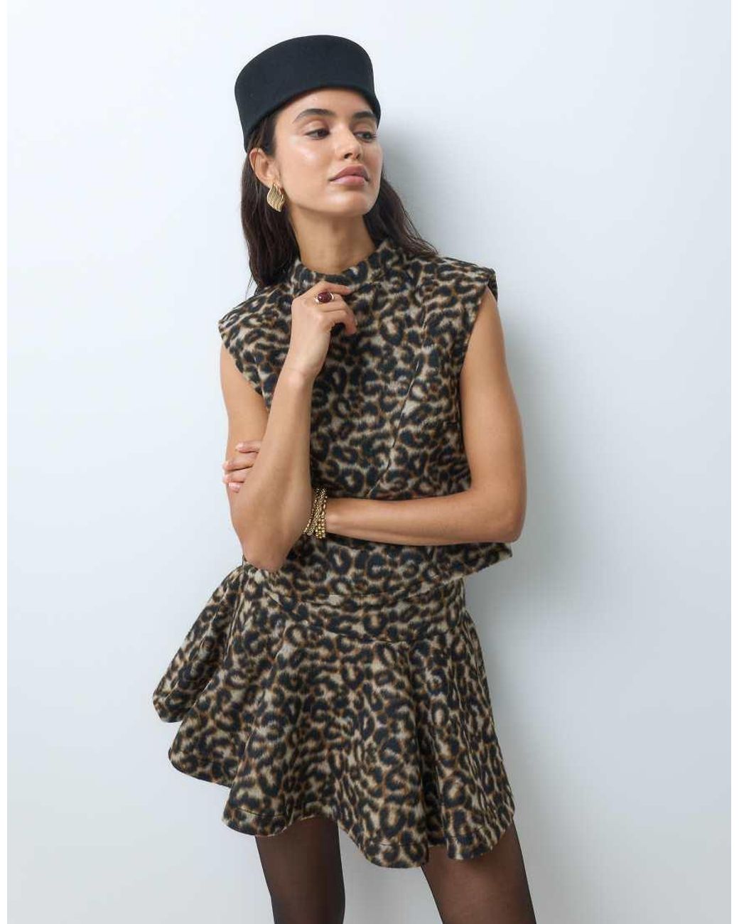 ASOS Brown Co-ord High Neck Top