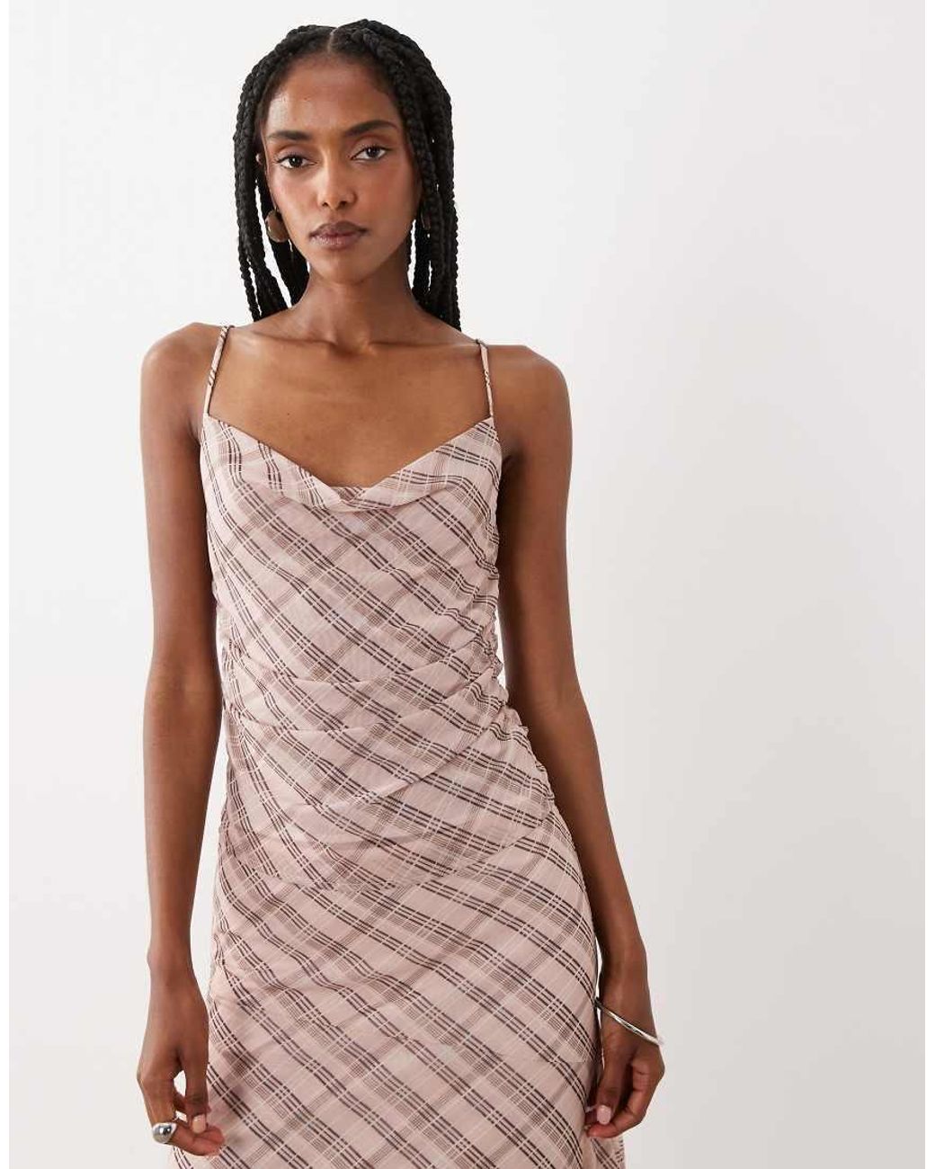 Mango Pink Illo Cowl Neck Strappy Top Co-ord