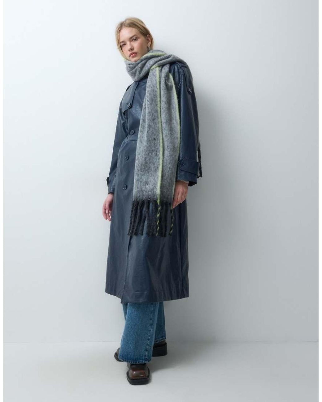 Threadbare Blue Oversized Scarf