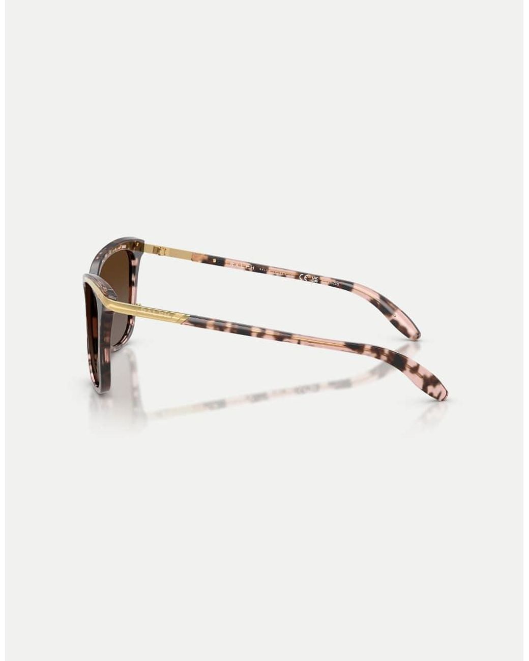 Ralph Brown Cat Eye Polarised Sunglasses With Lens