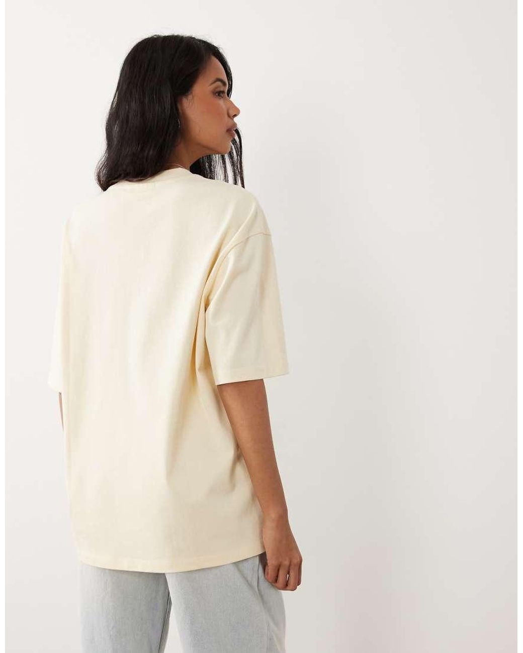 Gina Tricot White Short Sleeve Oversized T-shirt