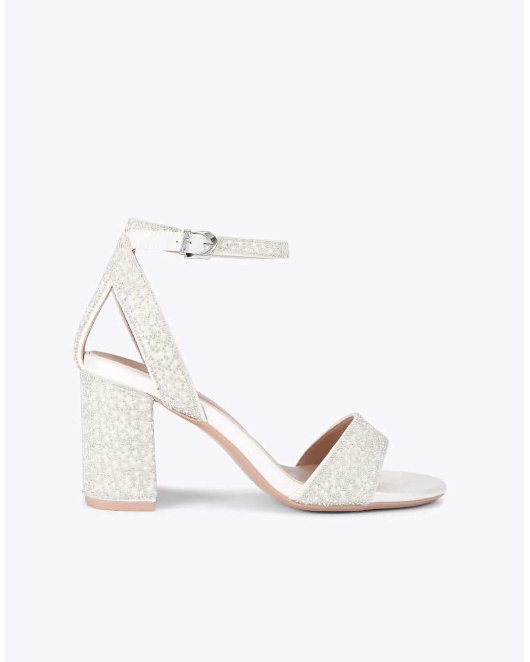 Carvela Kurt Geiger White Kianni Wide Fit Heeled Sandals