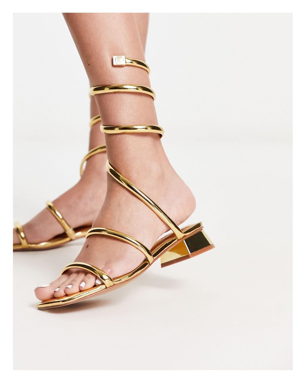 ALDO Spinna Wrap Around Sandals in Natural | Lyst Australia