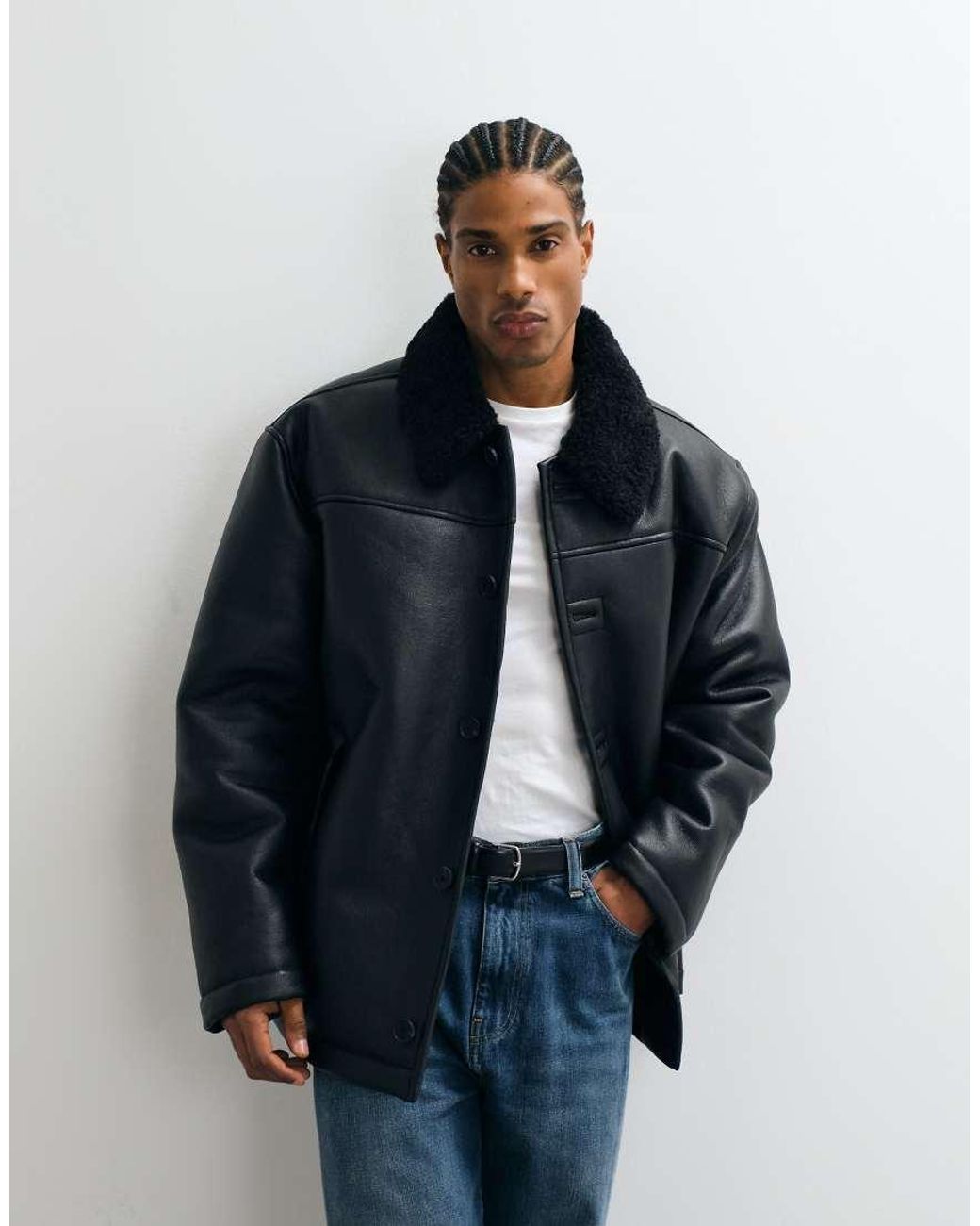 ASOS Blue Aviator Jacket for men