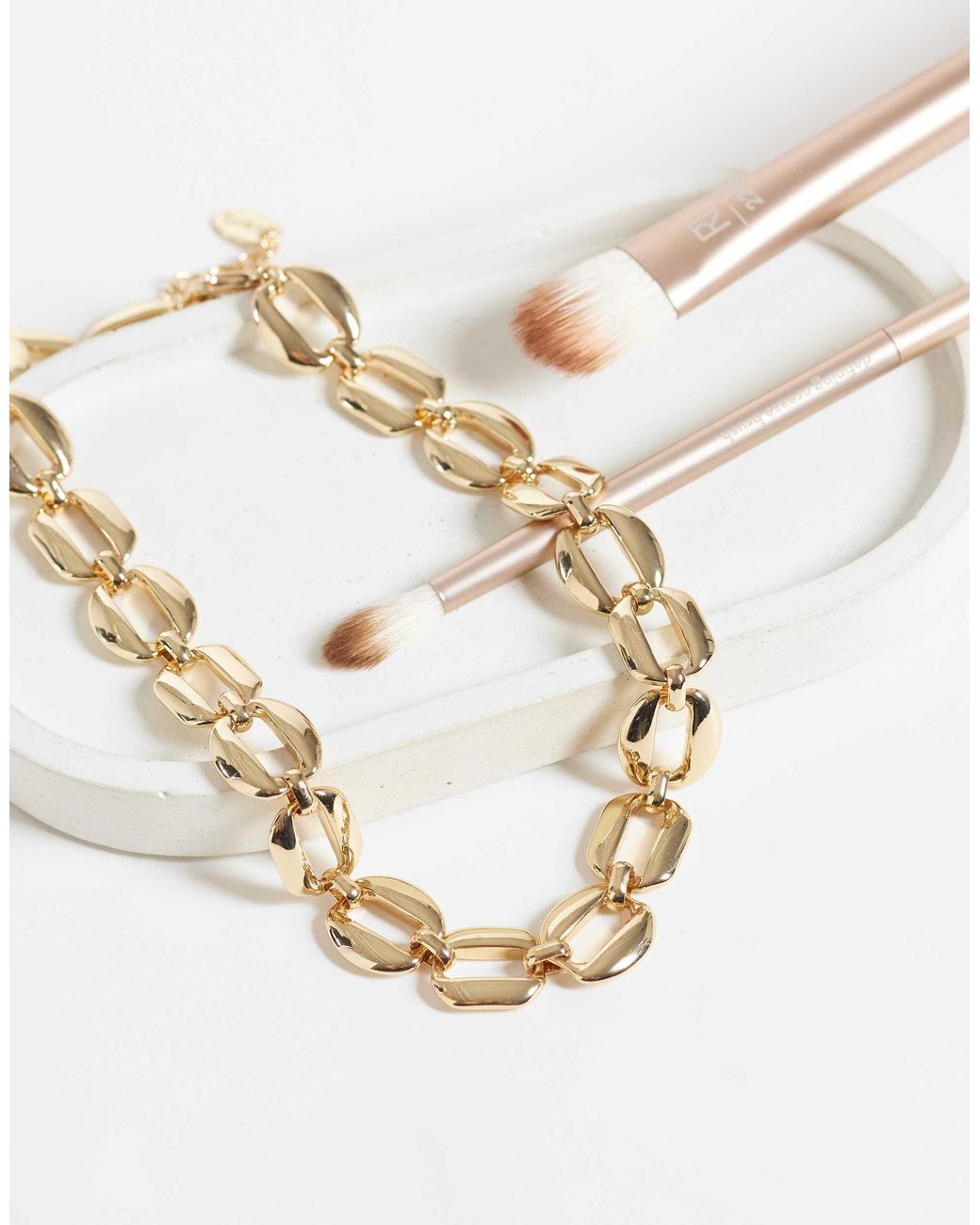 Collier chaîne Mango en coloris Metallic