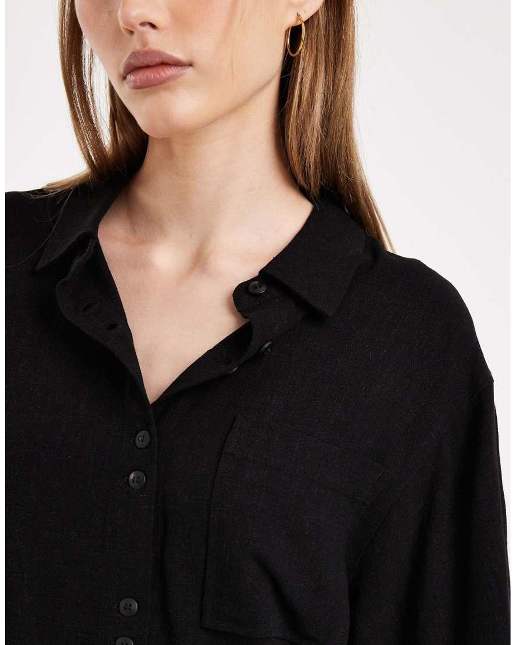 ASOS Black Relaxed Shirt