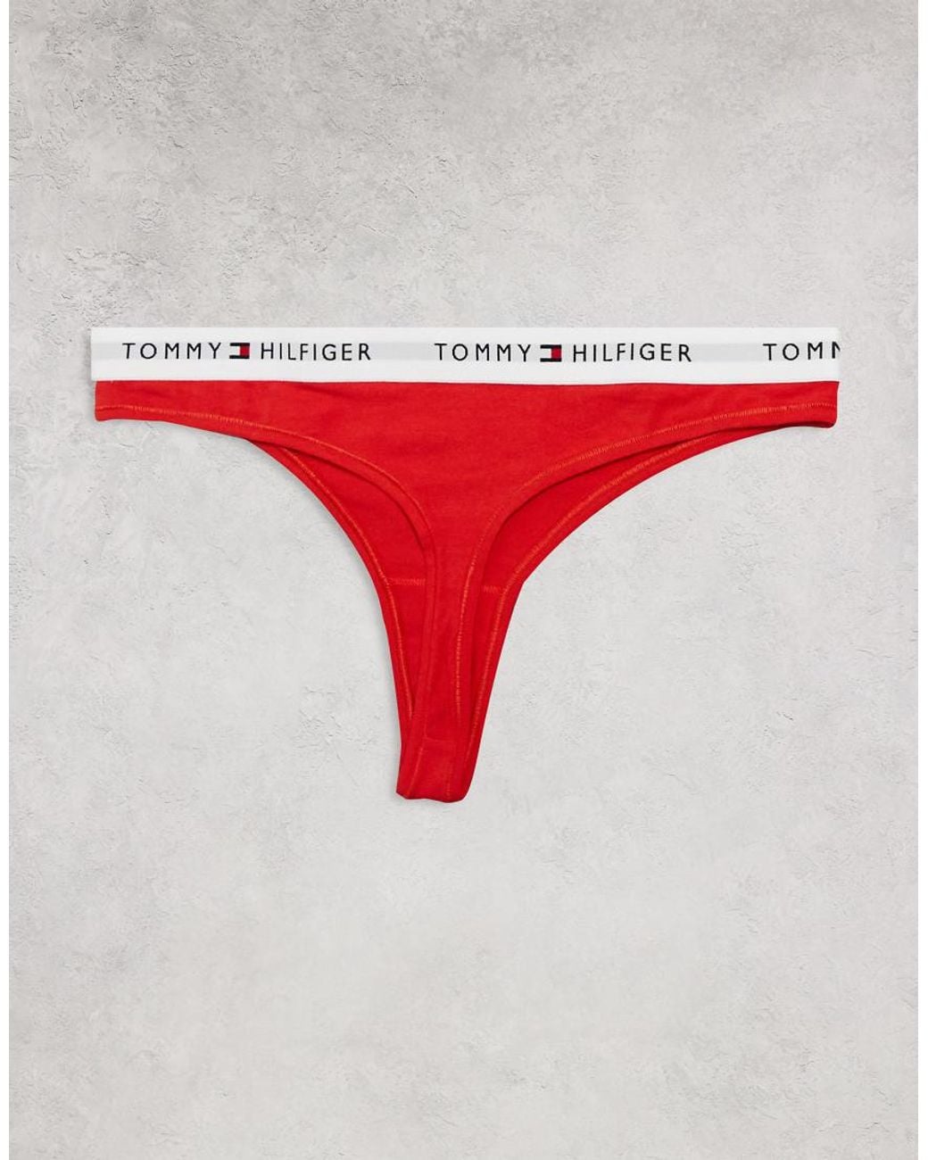 Tommy Hilfiger White Essential Cotton 5 Pack Thongs