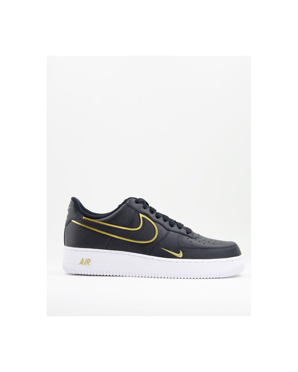 Air force 1 07 lv8 - sneakers nere e oro da Uomo di Nike in Nero | Lyst