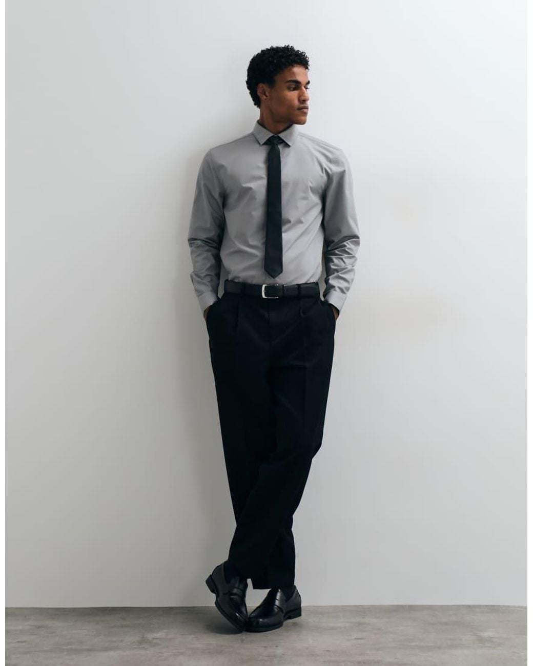 ASOS Gray Regular Fit Smart Shirt for men