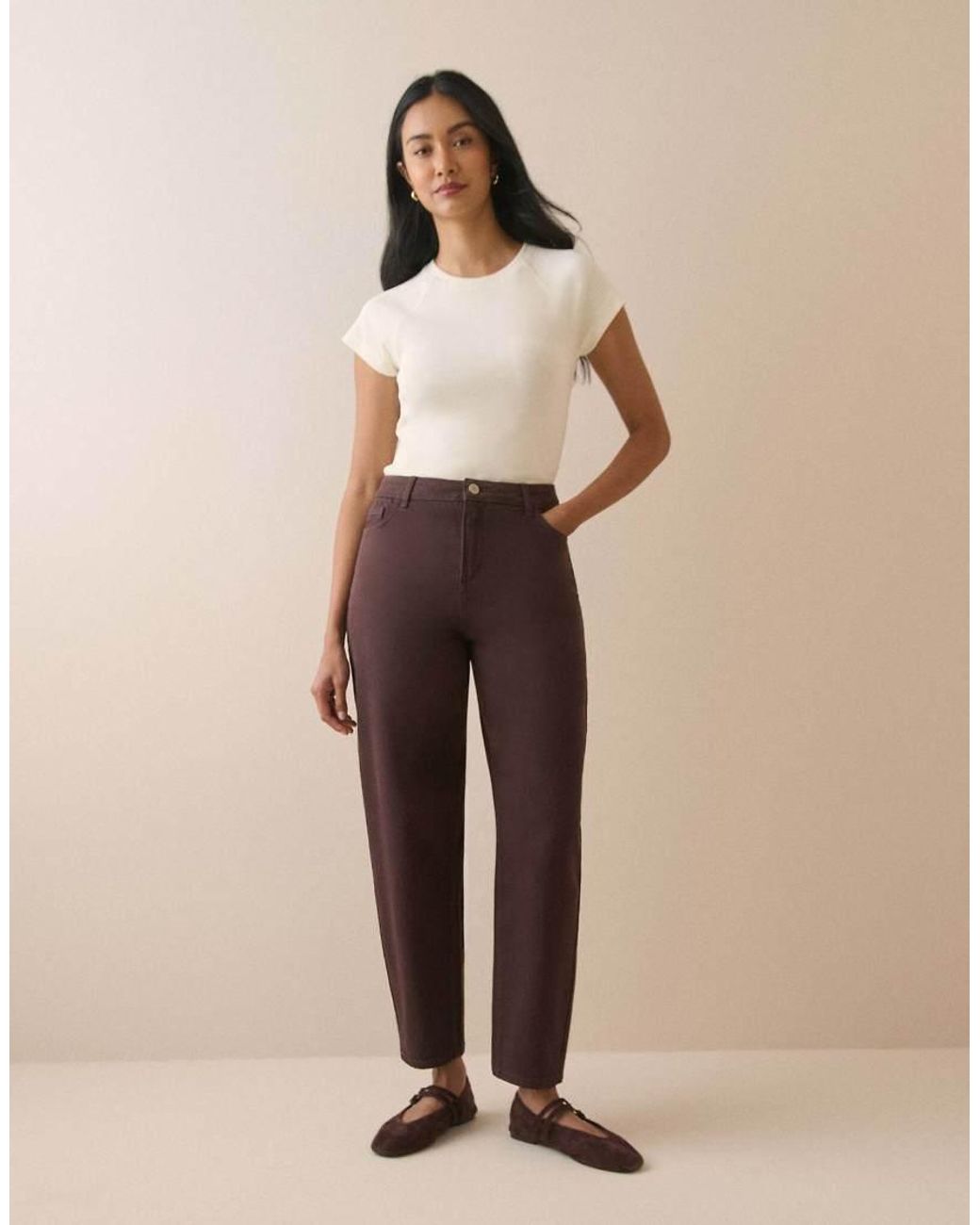 Nobody's Child Natural Putney Barrel Leg Jeans