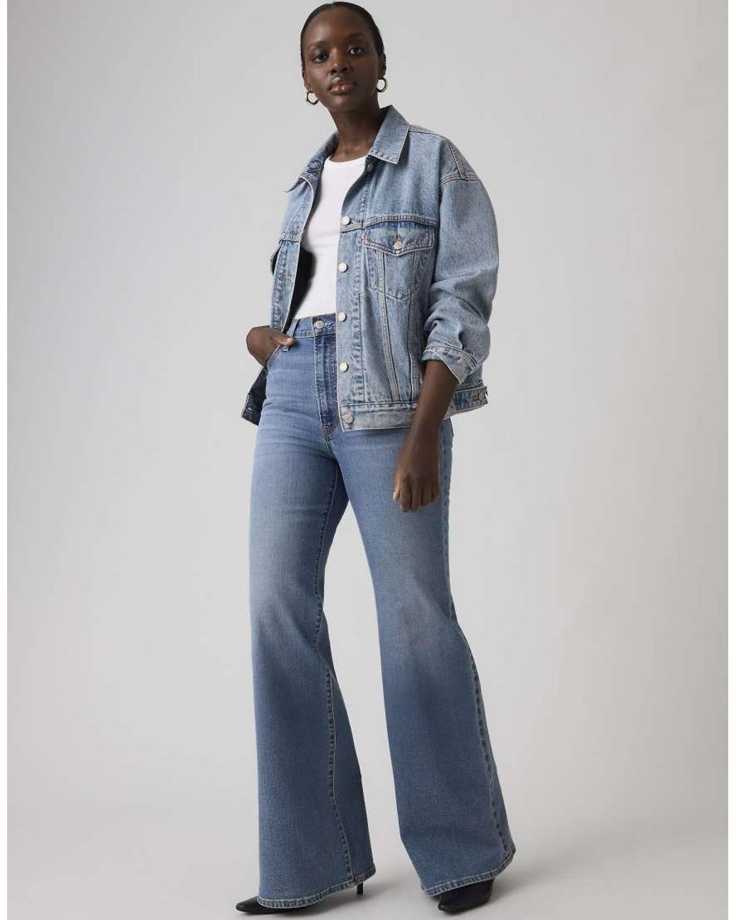 Levi's Blue Ribcage Bell Jeans