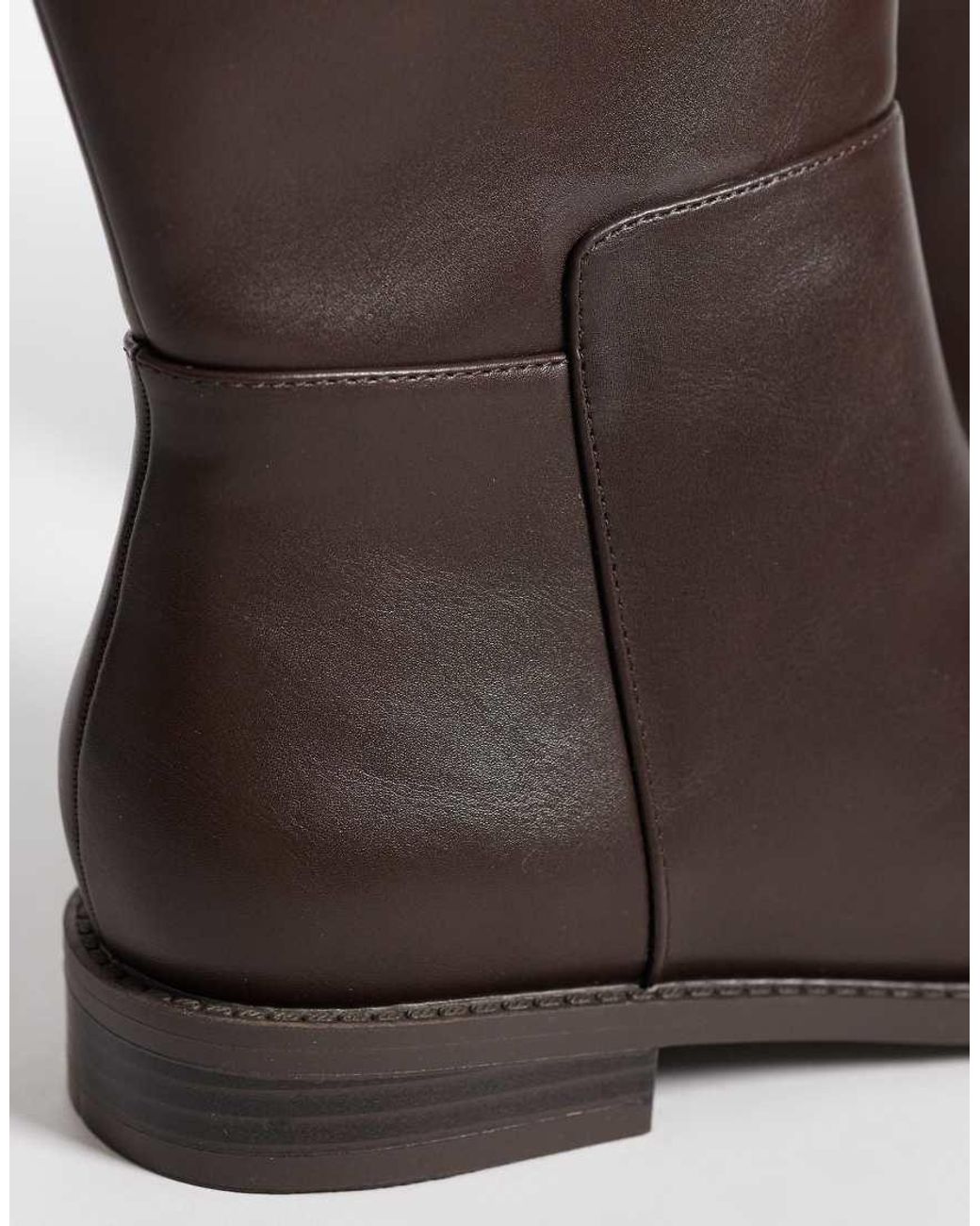 London Rebel Brown Paloma Refined Riding Boots