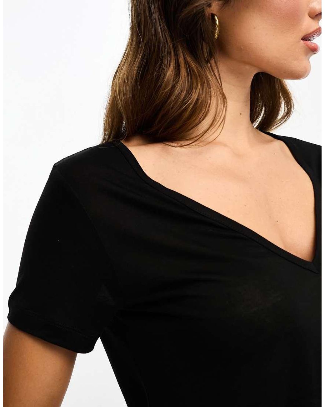 ASOS Black Relaxed V-neck T-shirt