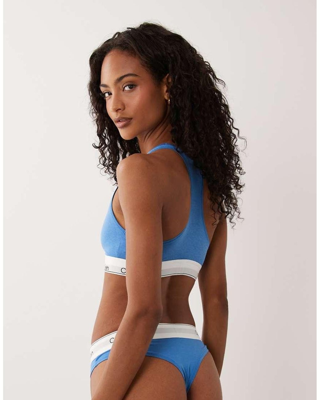 Calvin Klein Blue Icon Cotton Modal Thong