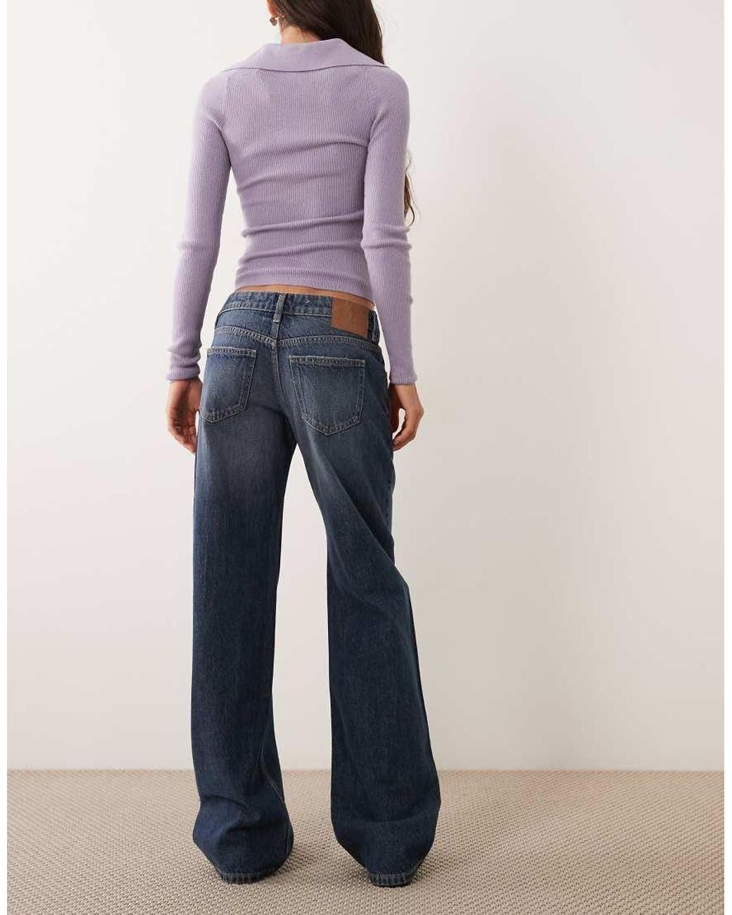 Cotton On Blue Low Rise Straight Jean