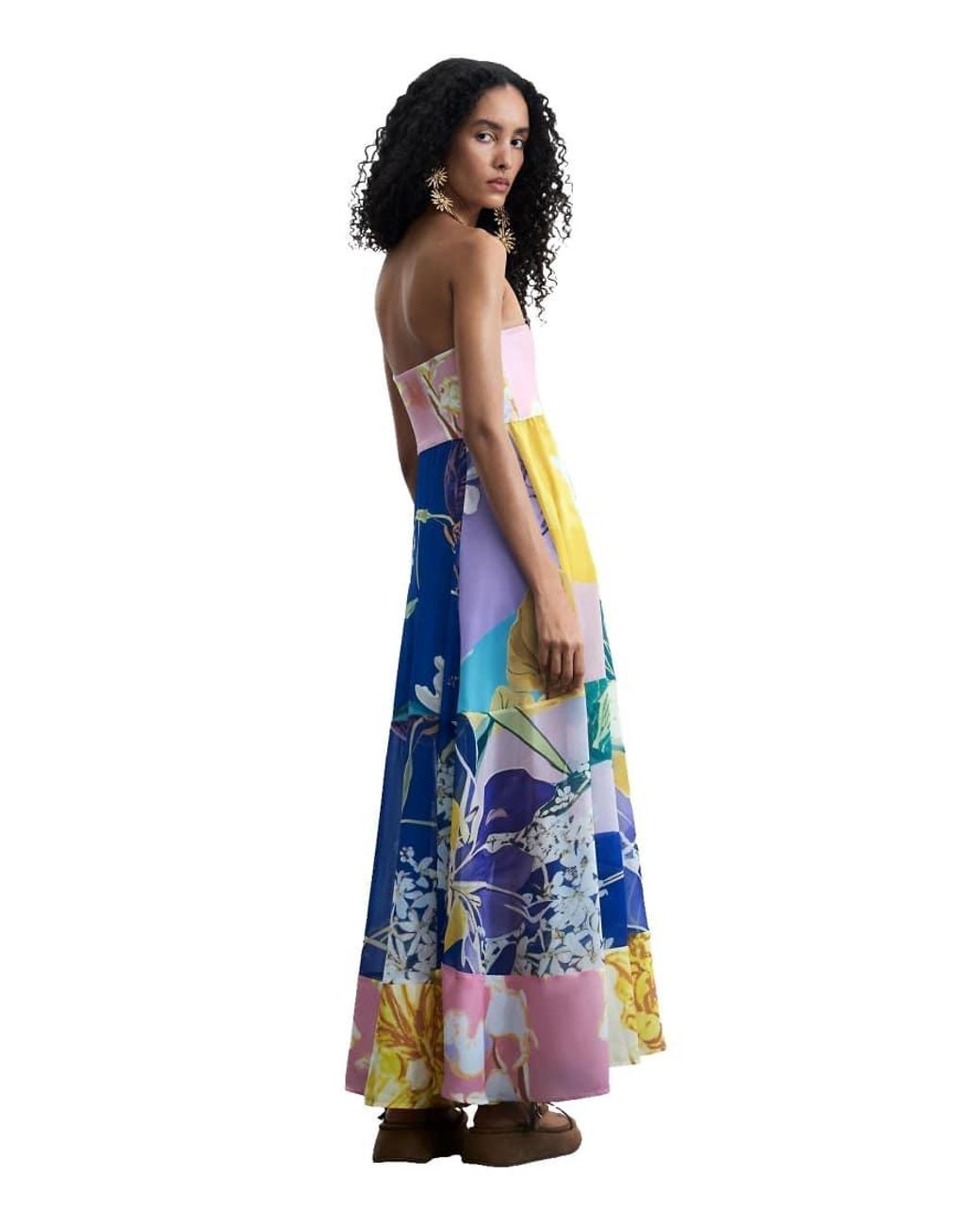 Desigual Blue Printed Maxi Dress