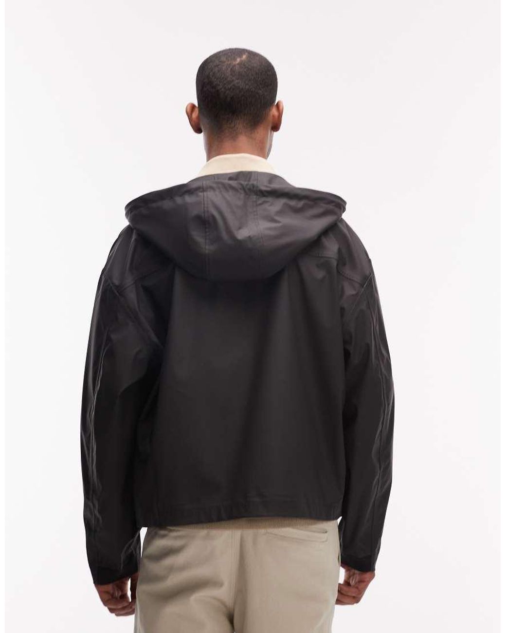 ASOS Black Stormmaxtm Hooded Rain Jacket for men