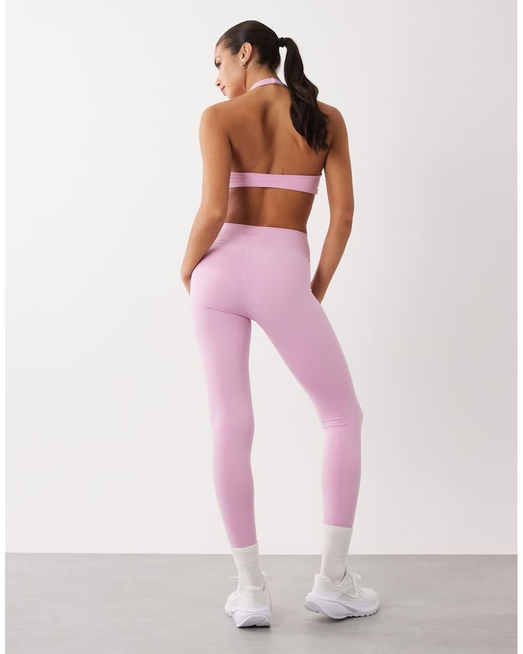 BO+TEE Pink Cross Over Waistband Legging Co-Ord
