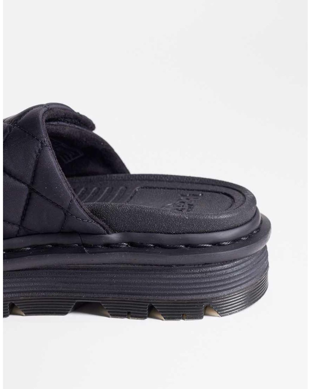 Dr. Martens Blue Zebzag Quilted Slide