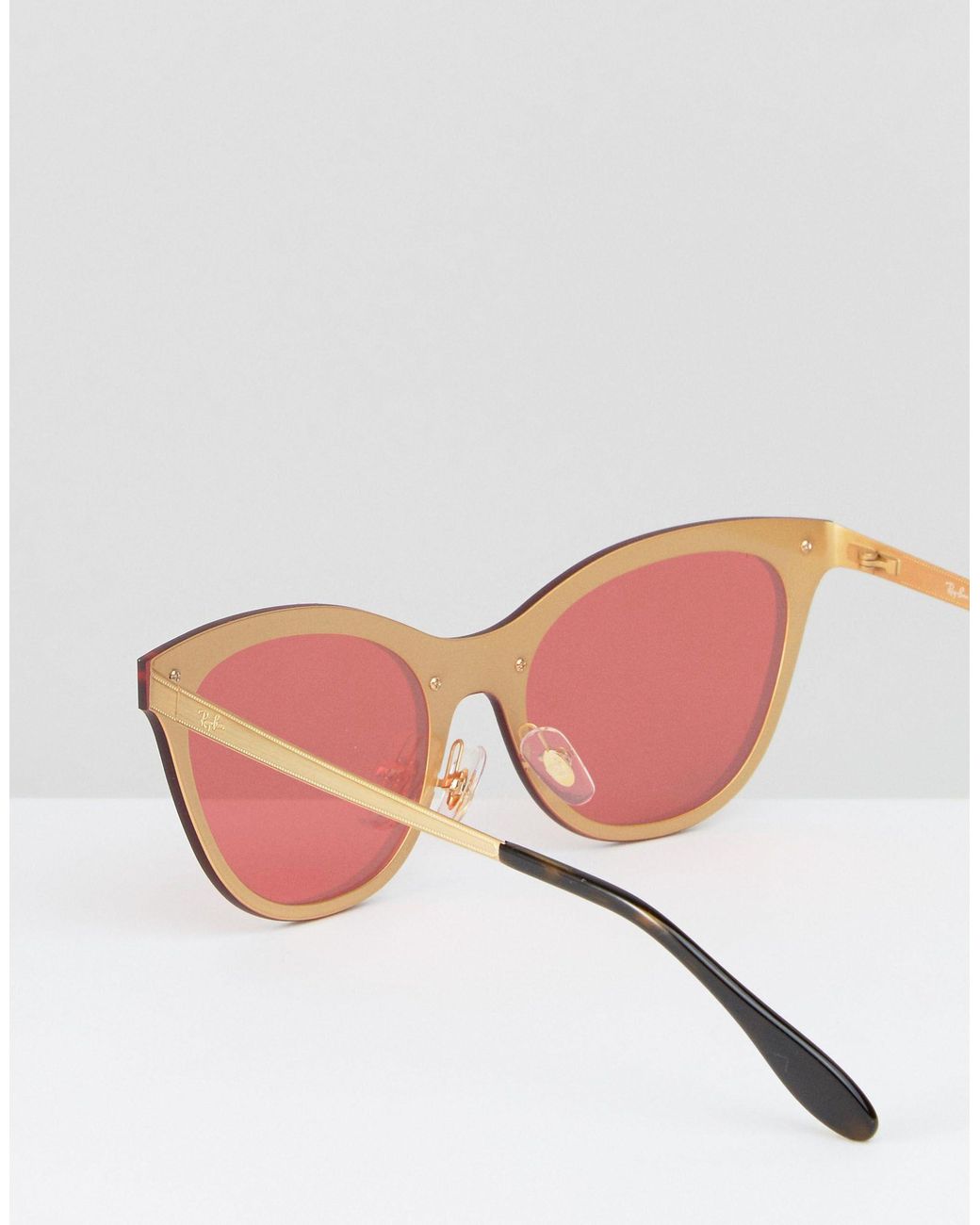 Ray ban - occhiali da sole a occhi di gatto con lenti piatte a specchio di  Ray-Ban in Rosa | Lyst