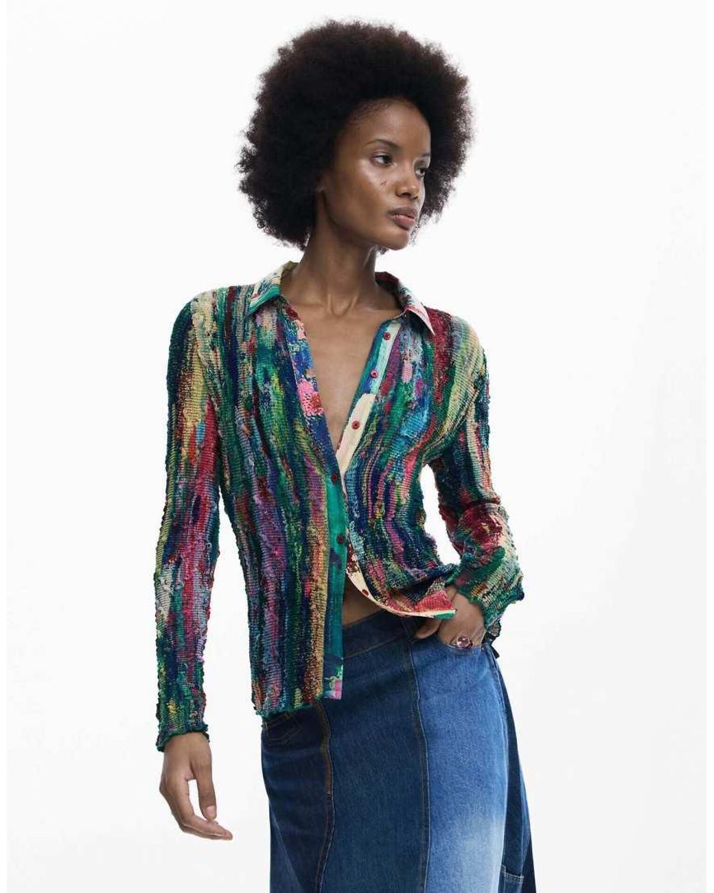 Desigual Multicolor Printed Shirt