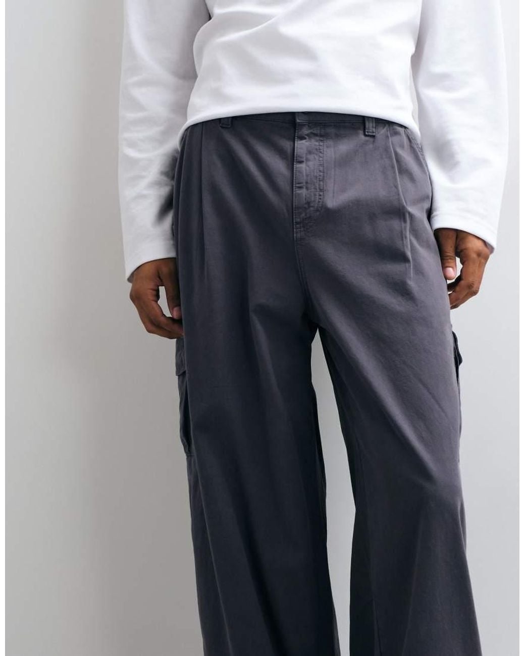 Collusion White Utility Cargo Trouser for men