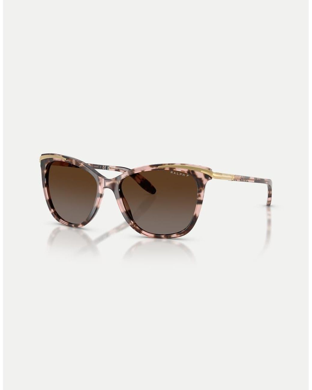 Ralph Brown Cat Eye Polarised Sunglasses With Lens