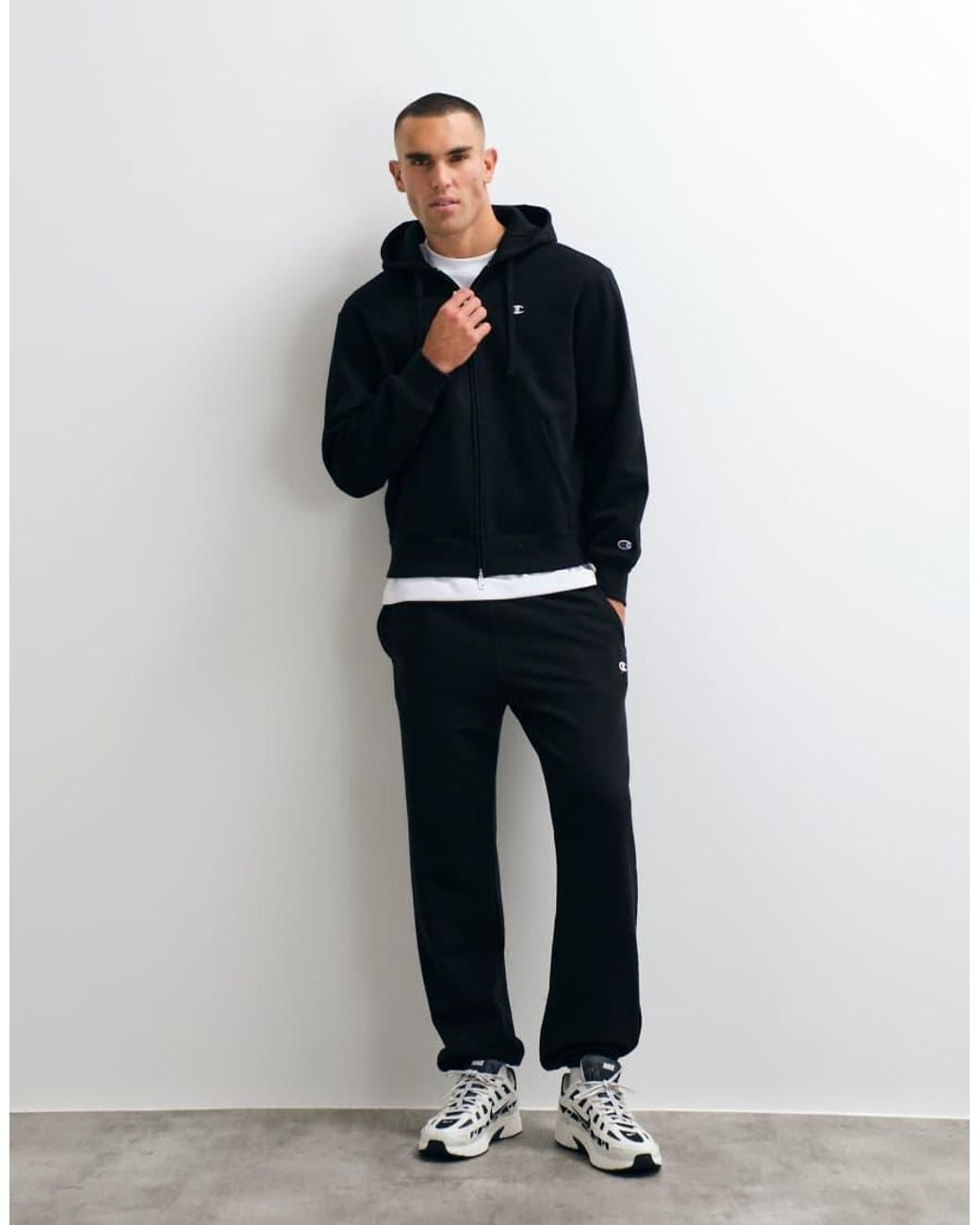 Champion Blue Modern Heritage Full Zip Hoodie for men