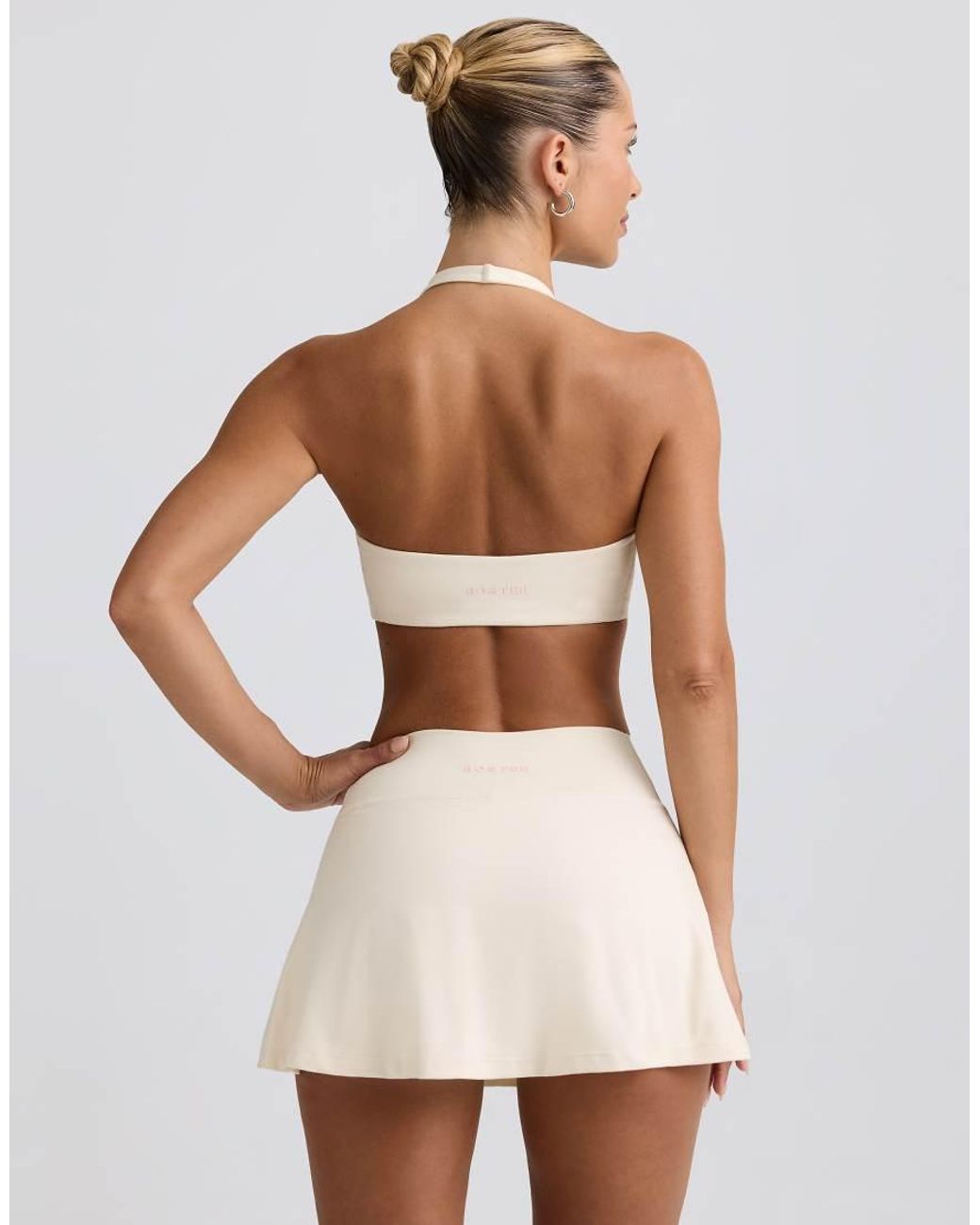BO+TEE White Cross Over Mini Skirt
