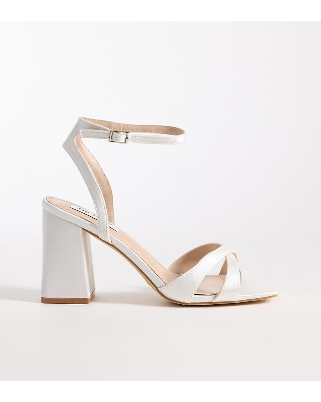 Be Mine Wide Fit White Be Mine Bridal Wide Fit Eshma Block Heeled Sandals