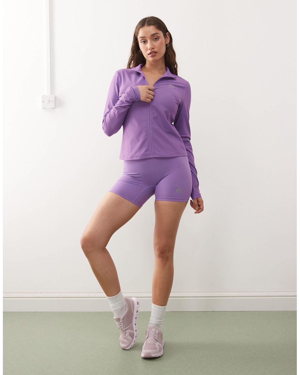 Infinite - veste courte à fermeture éclair OOSC en coloris Purple